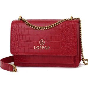 Classy Crossbody Bag Purse Fashion Handbags Leather Satchel Bags for Women-C-Red